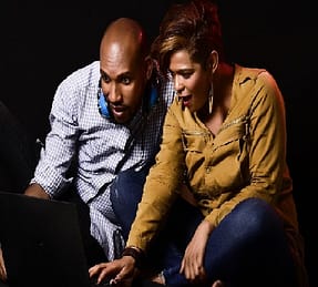 Watching on a laptop
