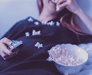 Popcorn on a bowl