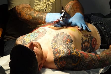 man, tattoo