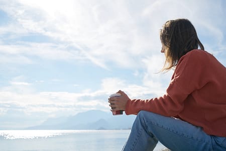 a person sitting alone